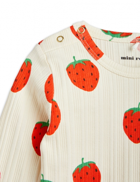 MINI RODINI Body strawberry - off white